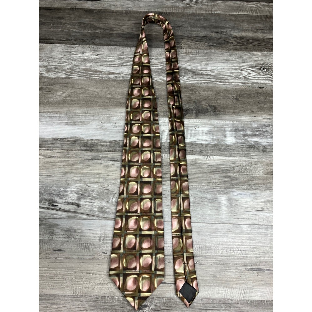 J. Garcia Silk Tie Hieroglyphics Limited Edition Collection 44 Brown Pink 2007